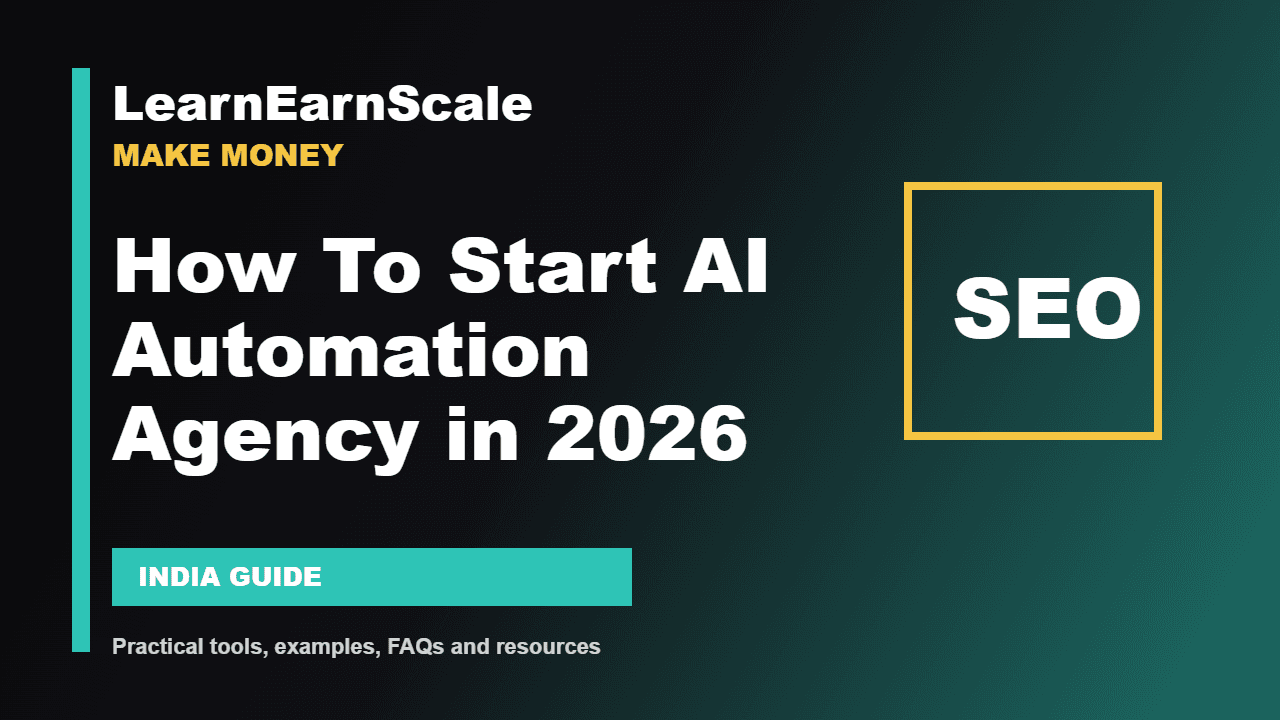 how to start AI automation agency - LearnEarnScale guide