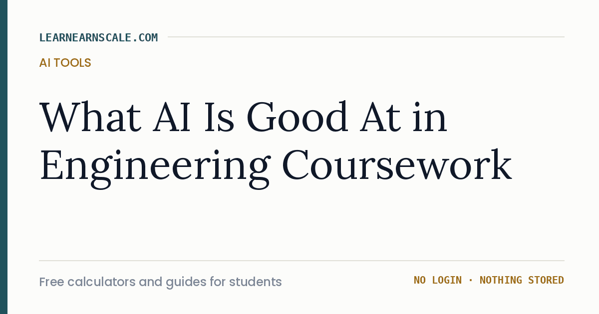 Where AI helps and fails in engineering coursework — LearnEarnScale