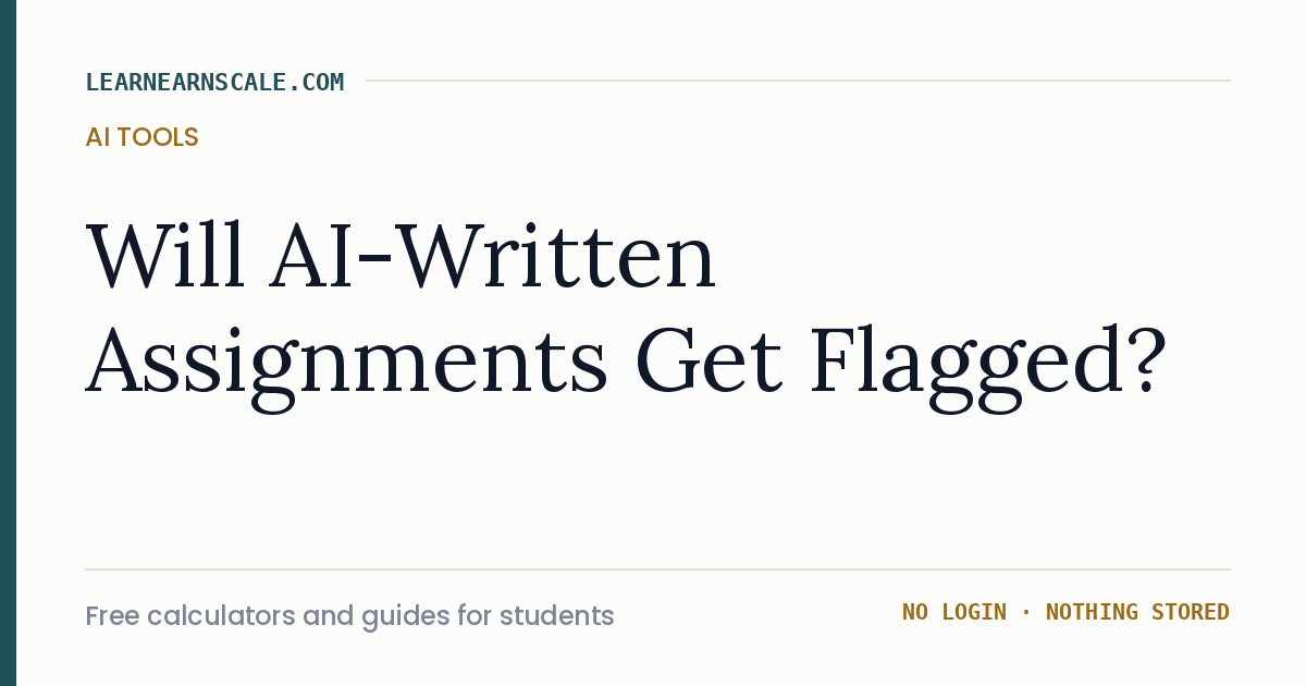 AI-written assignments and plagiarism detection — LearnEarnScale
